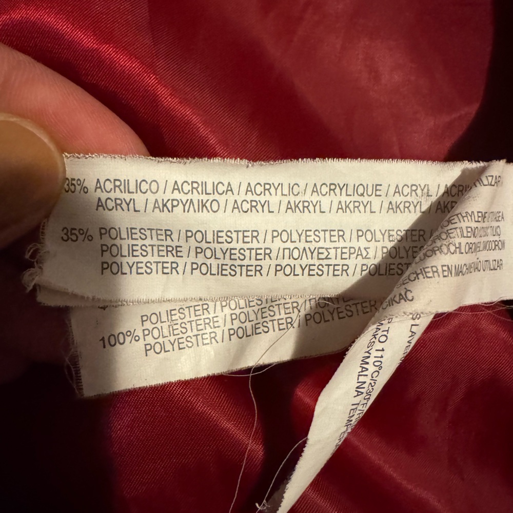 Multicolor Coat with Red Lining - Picture 3 of 5